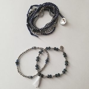 Chloe + Isabel Bracelet Set--3 Bracelets (Blue)